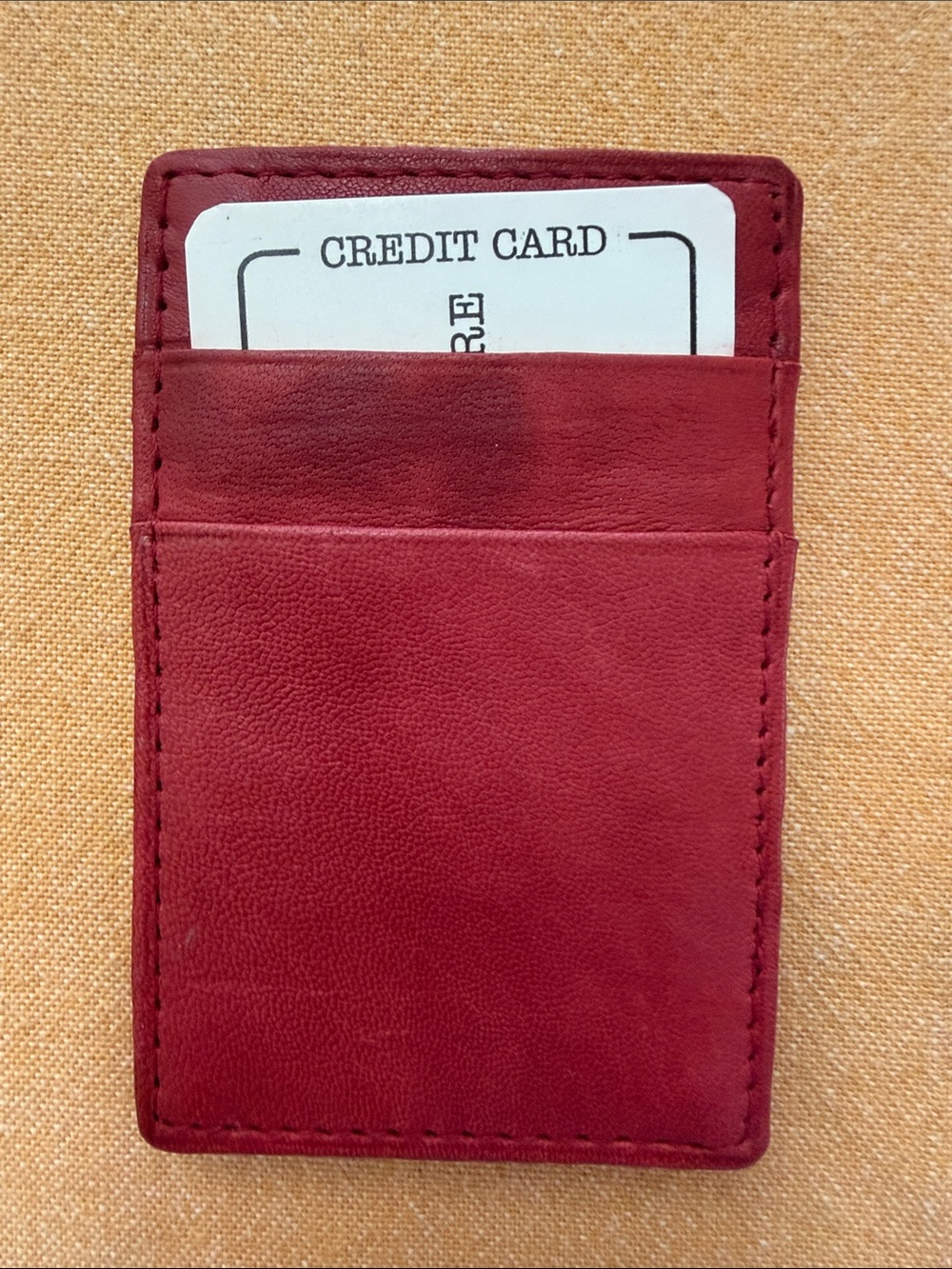 Marshall Red Leather Card Sleeve